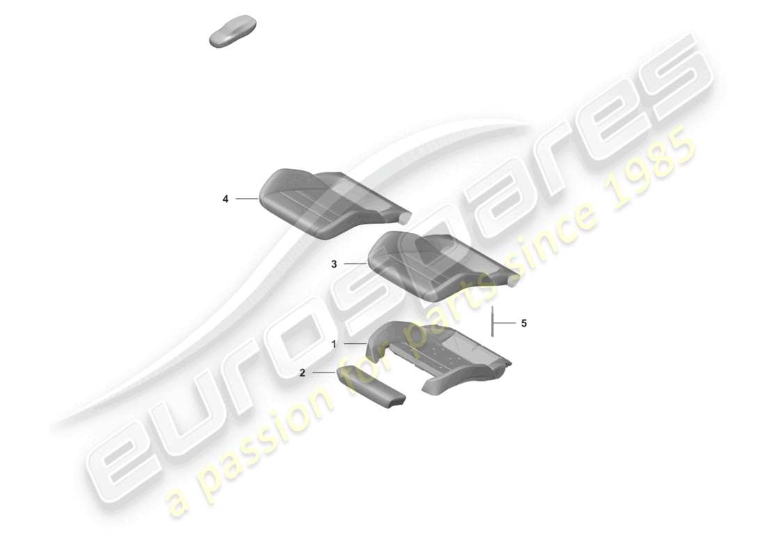 porsche 2023 (992-1 turbo / s) foam part seat cover comfort seat for vehicles with electric 14-way seat adjustment for models with seat venti- lation part diagram