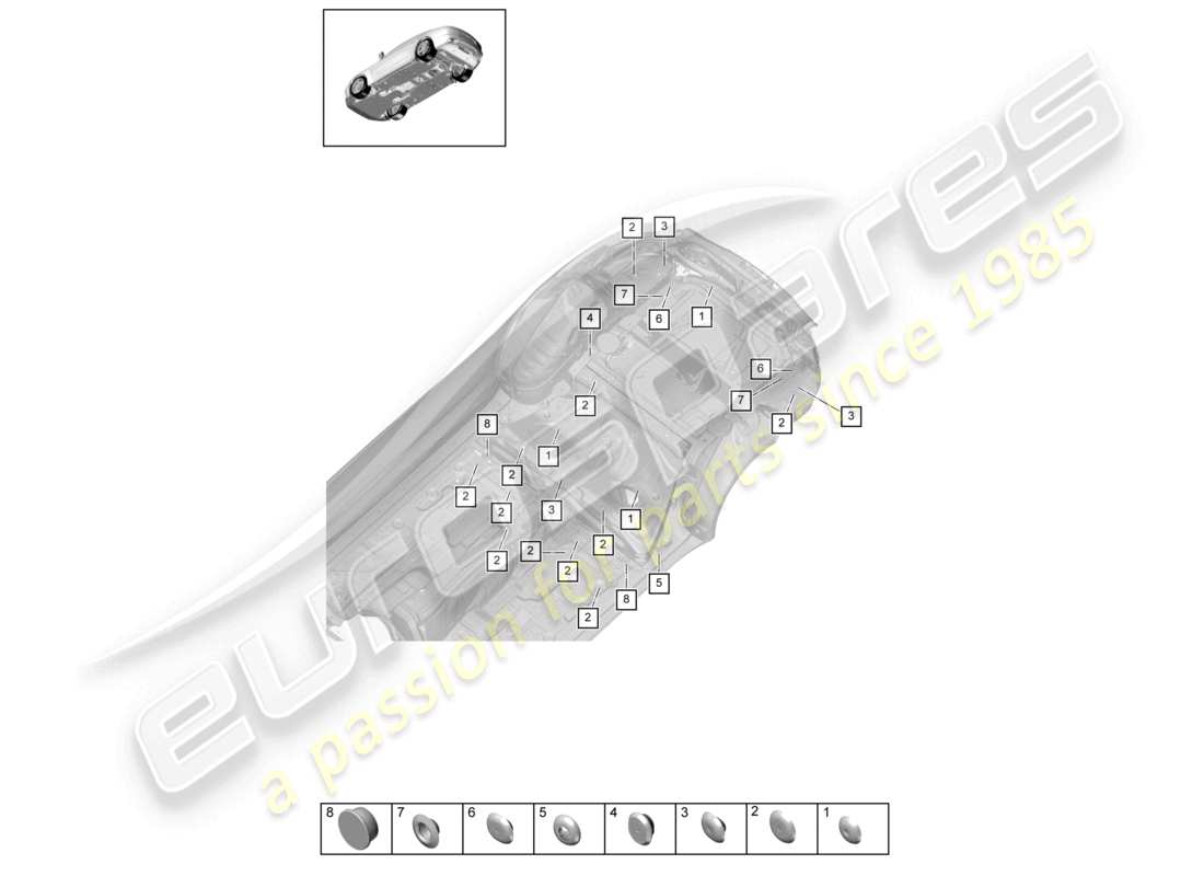 porsche 2025 (panamera 976) bungs rear underbody part diagram