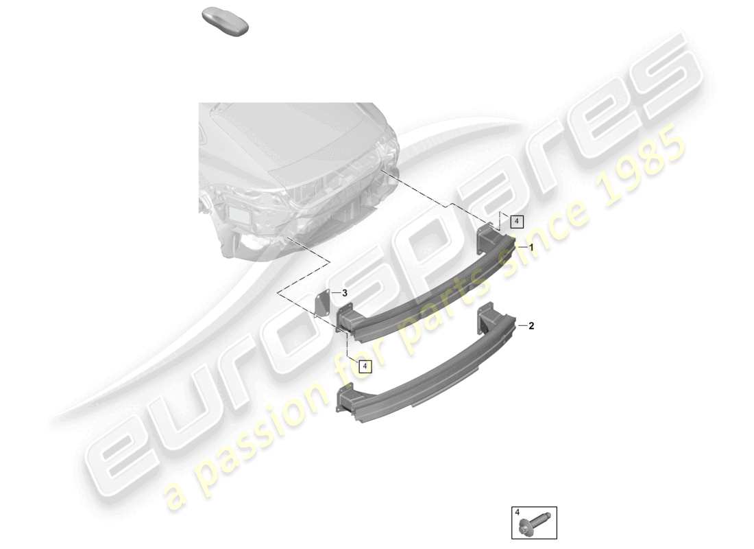 porsche 2026 (panamera 976) bumper carrier rear part diagram