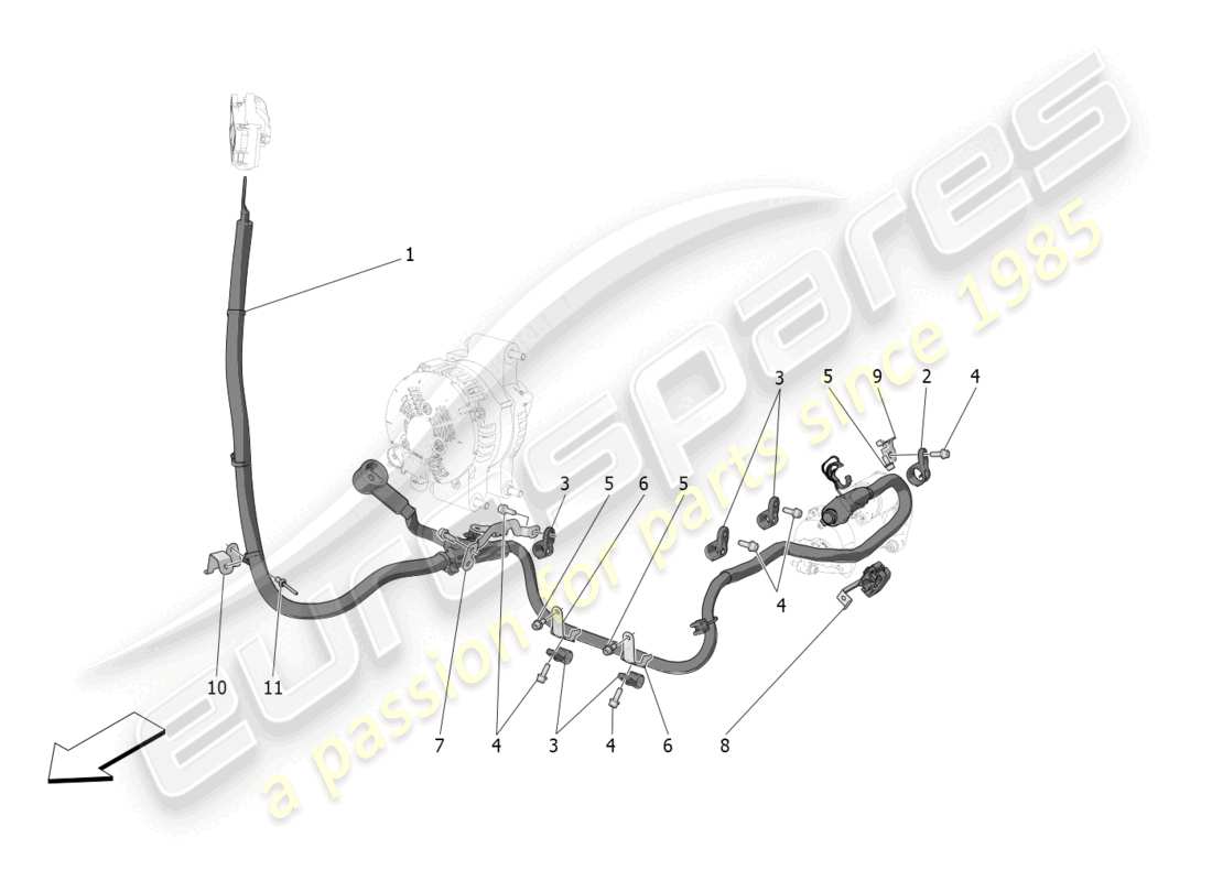 maserati grecale trofeo (2023) main wiring parts diagram