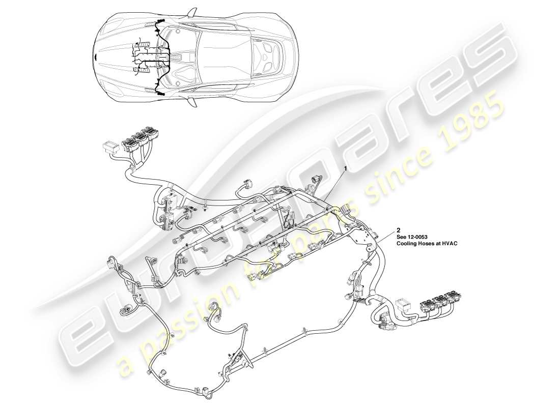 a part diagram from the aston martin one-77 (2011) parts catalogue
