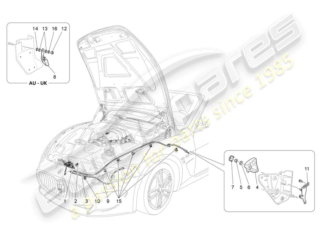 a part diagram from the maserati granturismo parts catalogue