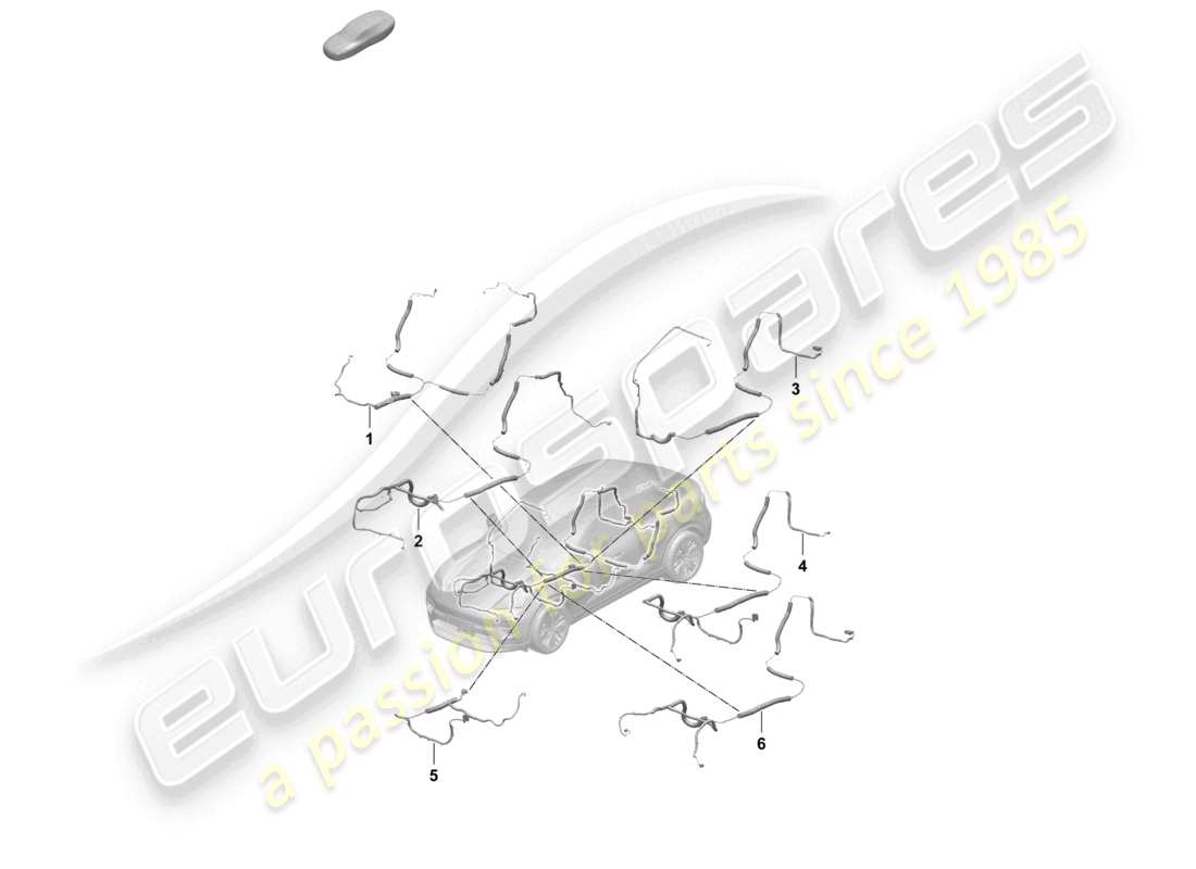 porsche 2026 (macan-e) part section wiring harness center part diagram