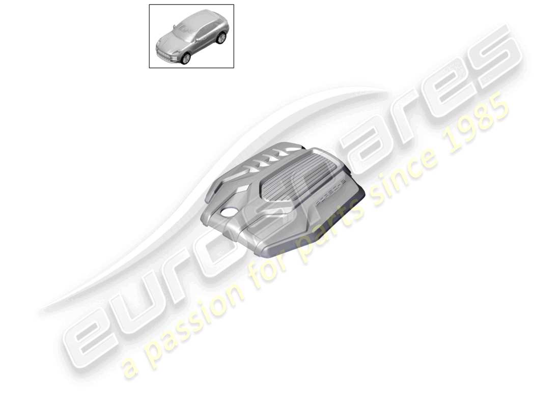 porsche 2021 (macan) engine cover engine bay part diagram