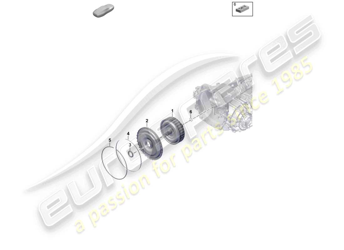 porsche 2022 (992-1 gt3/rs/st) 7-speed dual clutch gearbox - pdk - clutch for dual clutch gearbox part diagram