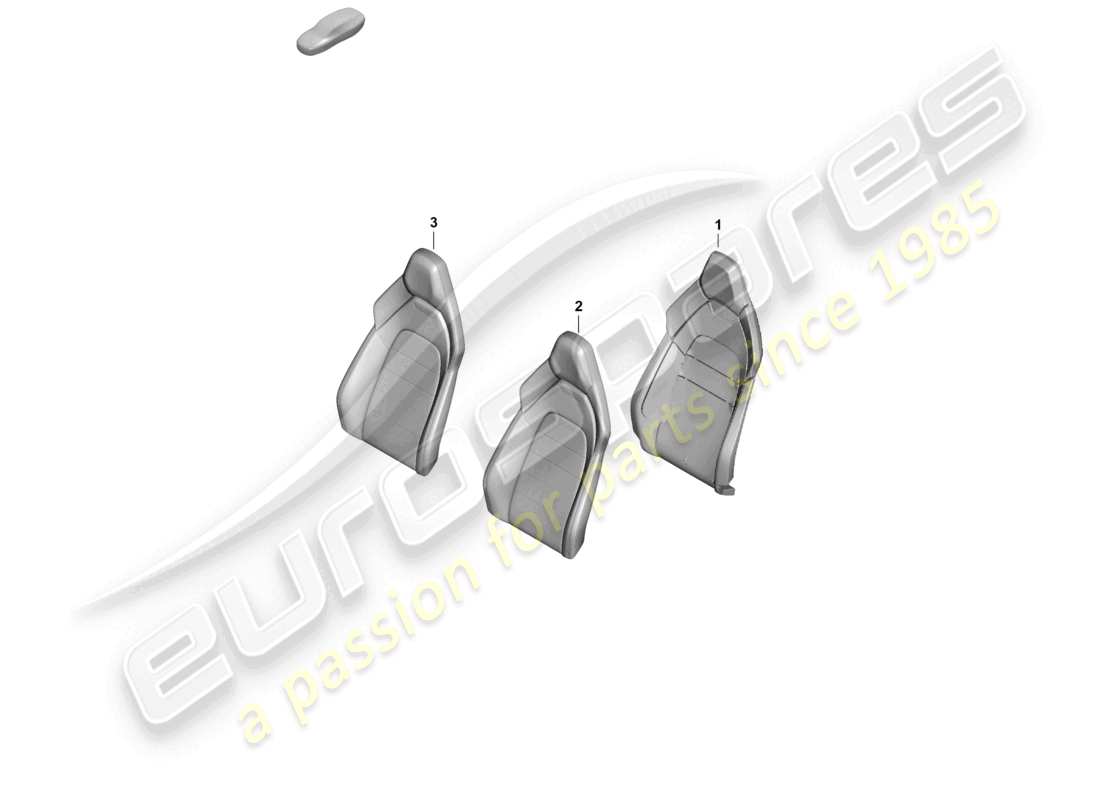 porsche 2025 (panamera 976) foam part backrest cover comfort seat part diagram