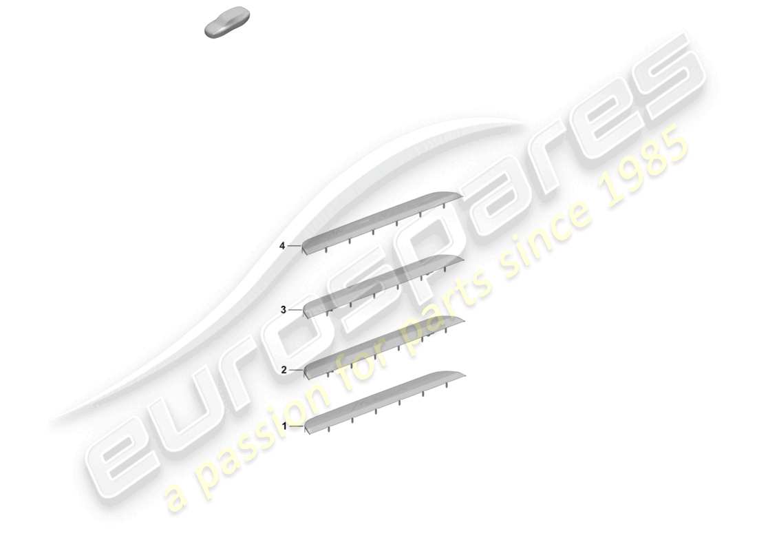 porsche 2025 (macan-e) sill trim strip front accessories part diagram