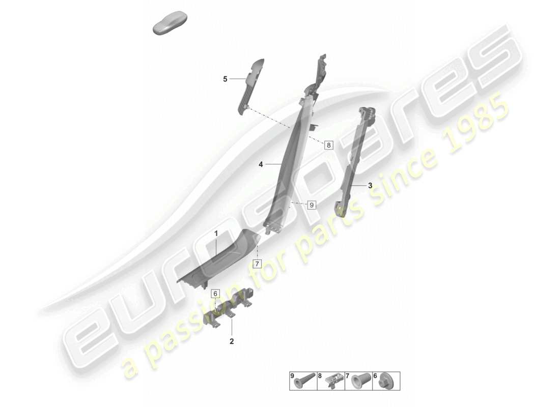 porsche 2023 (panamera 971-2) tread trim rear part diagram