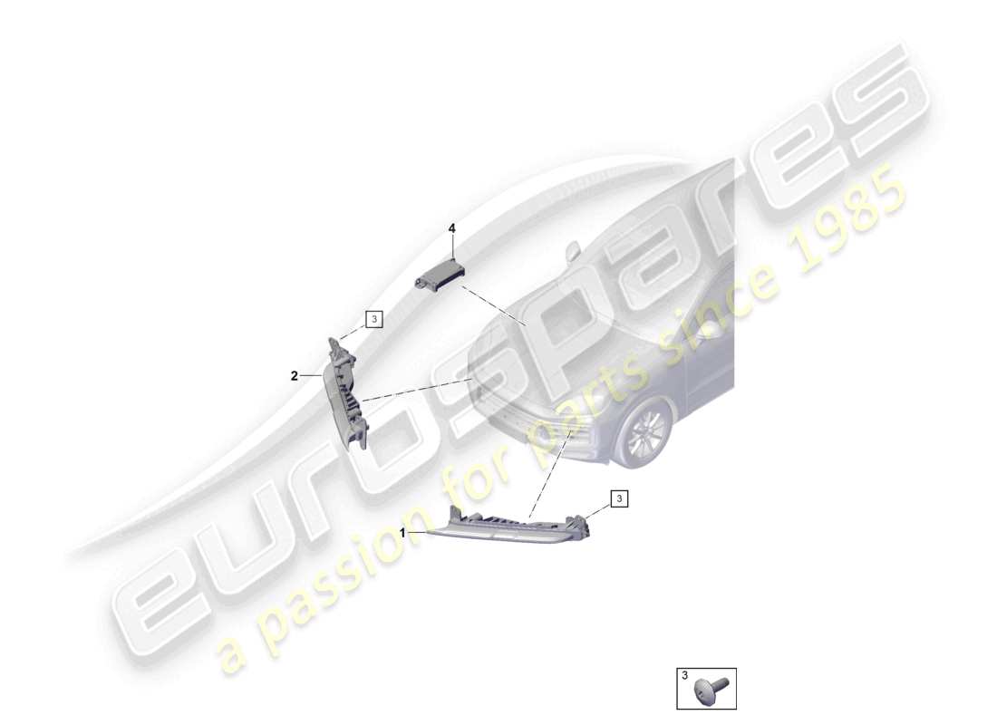 porsche 2026 (cayenne e3 pa) additional headlight individual parts parts diagram
