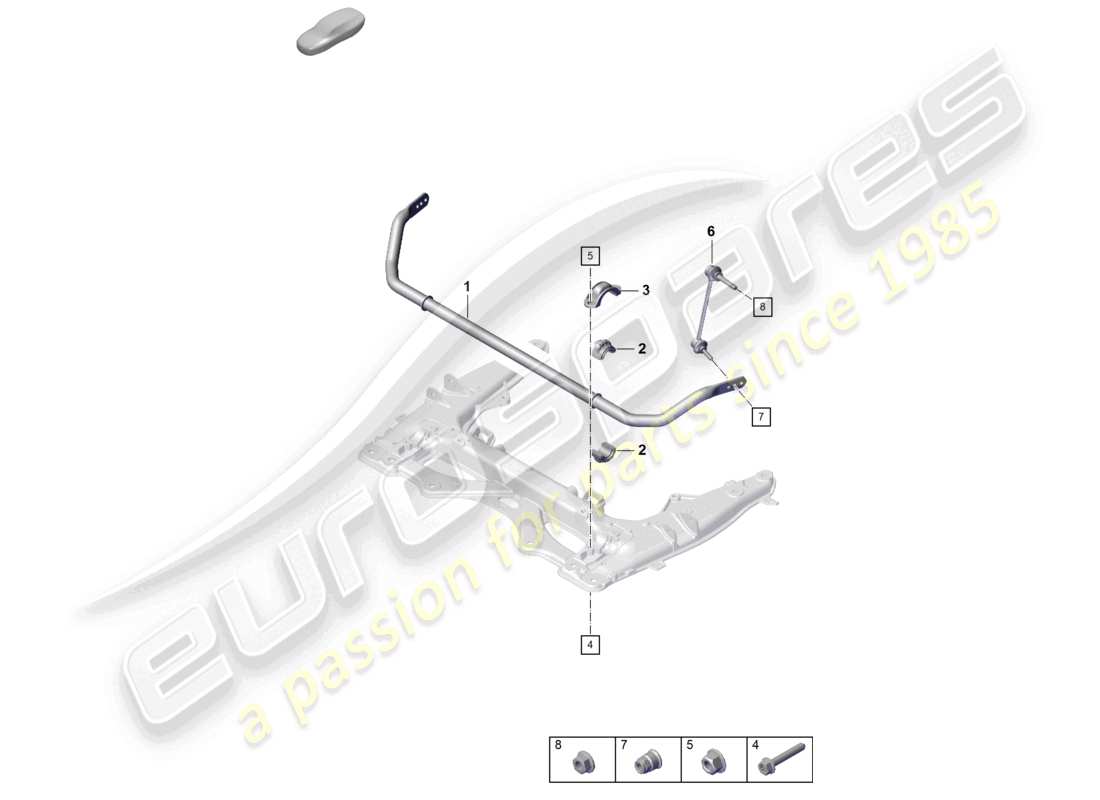 porsche 2021 (718 cayman gt4) adaptive suspension front axle parts diagram