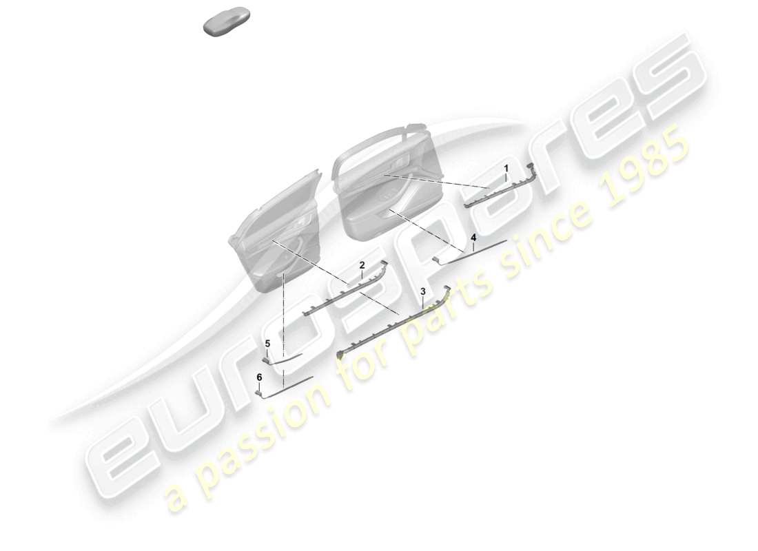 porsche 2026 (panamera 976) lamp for ambience for doors lighting part diagram