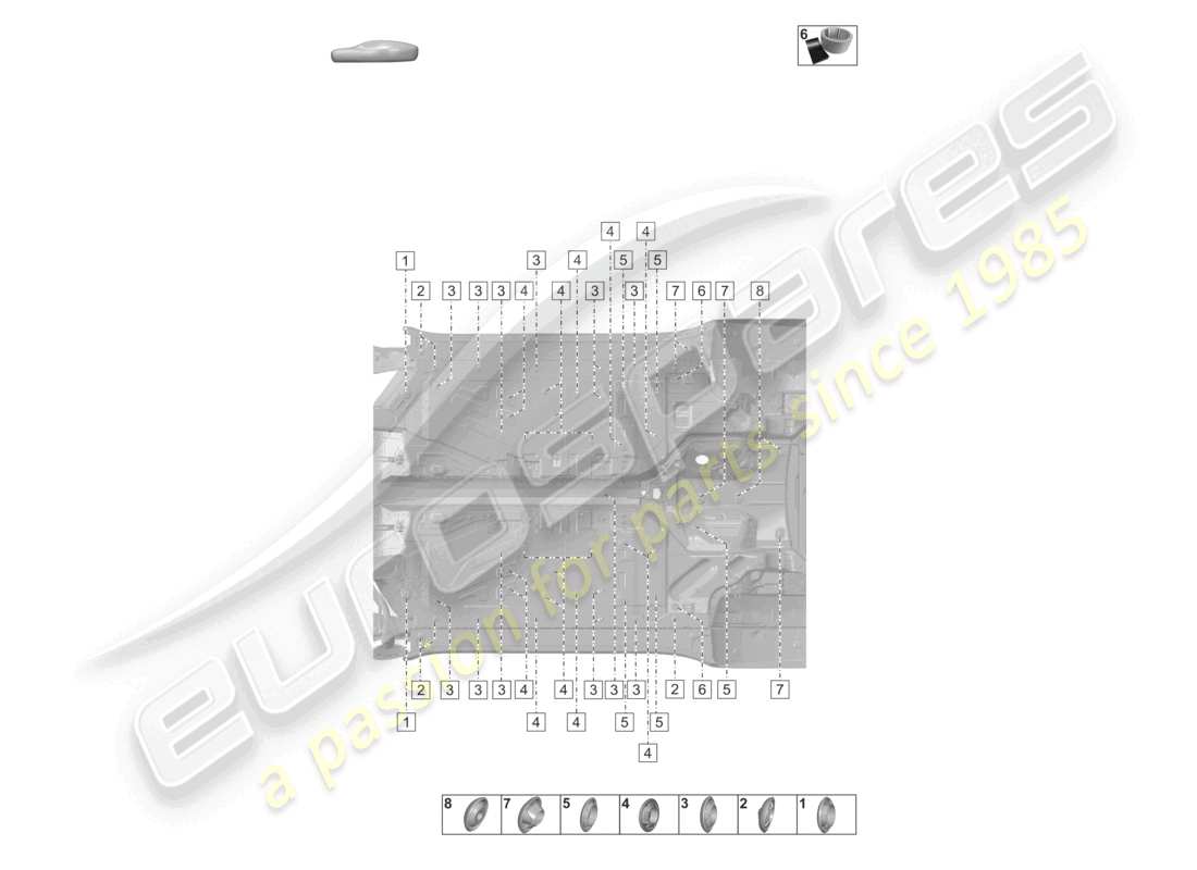 porsche 2023 (992-1 turbo / s) plugs for body lower outer car body underbody part diagram