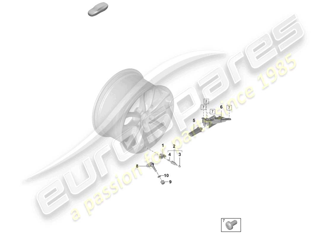 porsche 2024 (panamera 971-2) tyre pressure control system part diagram