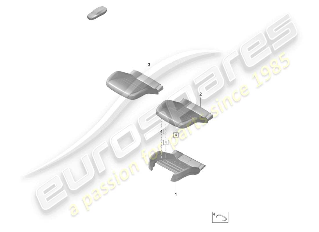 porsche 2023 (panamera 971-2) foam part seat cover sports seat for models with seat venti- lation part diagram