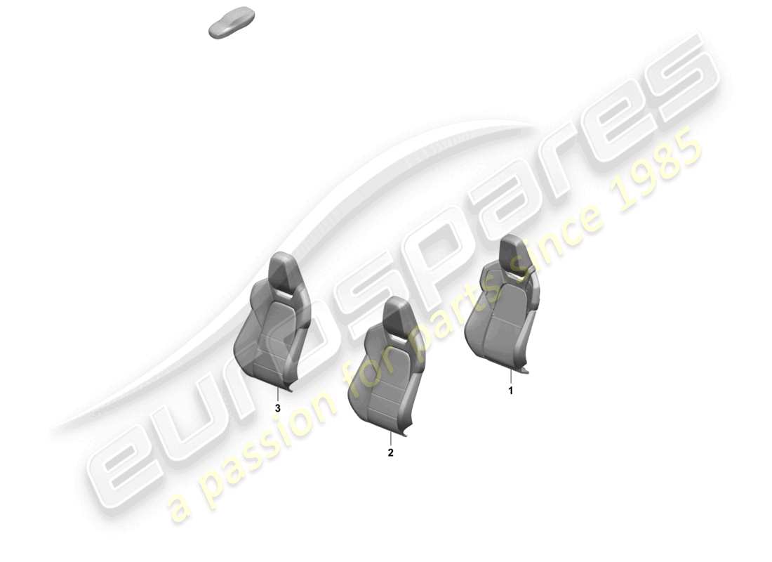 porsche 2025 (macan-e) foam part backrest cover sports seat parts diagram