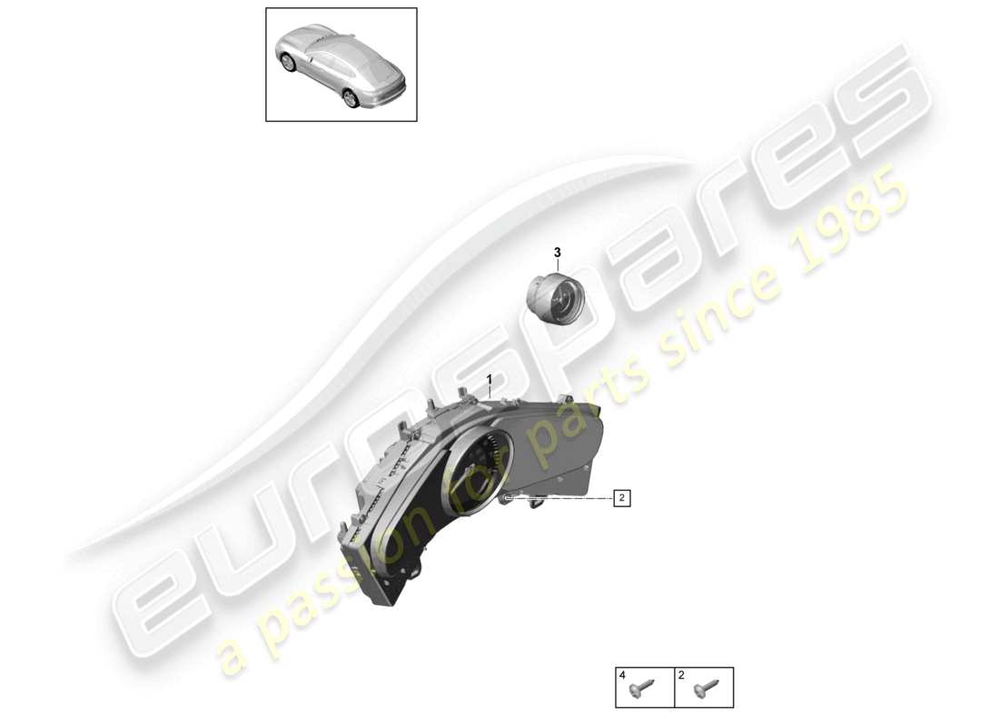 porsche 2021 (panamera 971-1) combi-instrument stopwatch d - 24.06.2019>> parts diagram