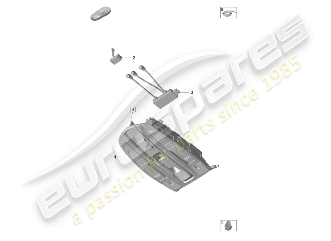 porsche 2024 (panamera 971-2) console roof part diagram