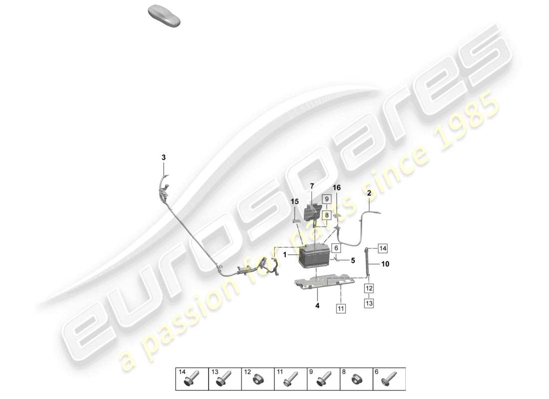 porsche 2025 (macan-e) battery parts diagram
