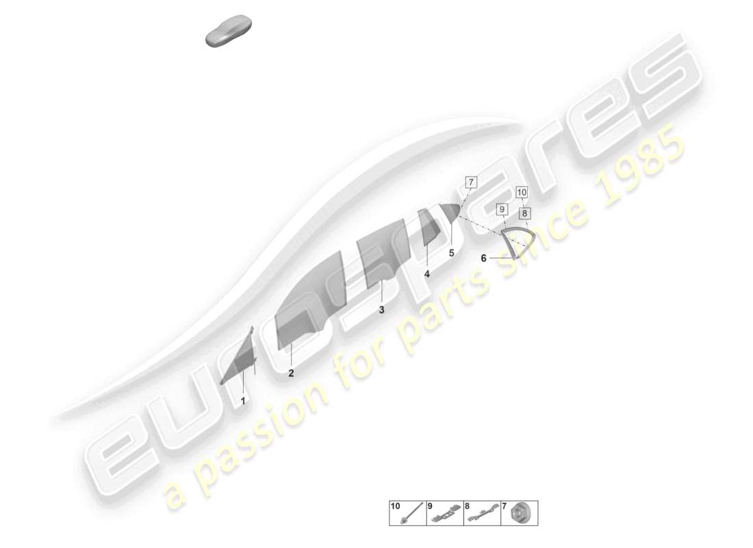 porsche 2023 (panamera 971-2) door window part diagram