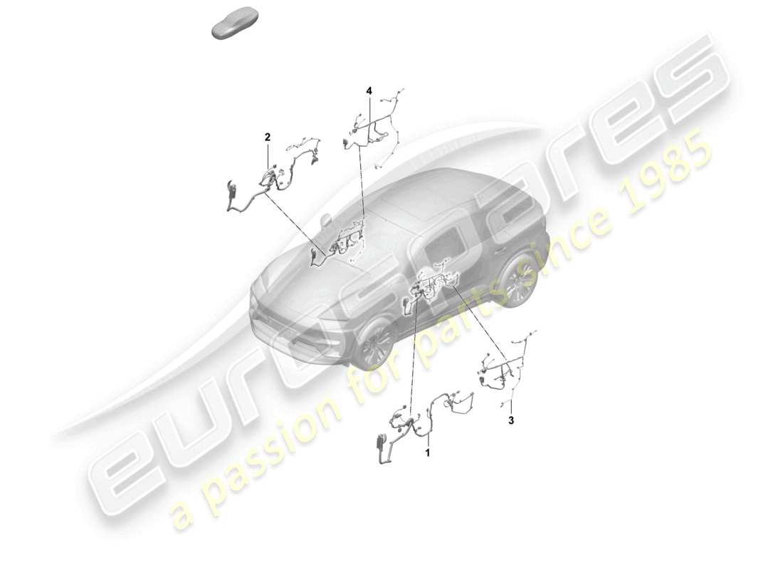 porsche 2025 (macan-e) wiring set for door front part diagram