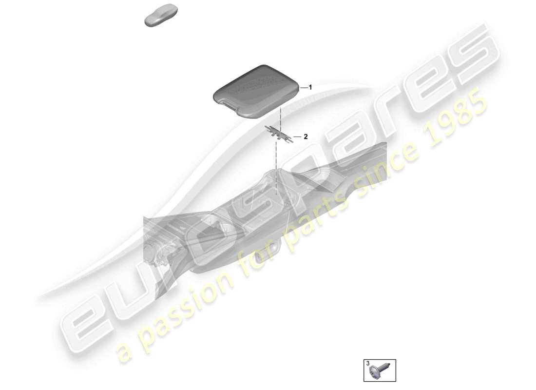 porsche 2025 (panamera 976) armrest front cover centre console part diagram