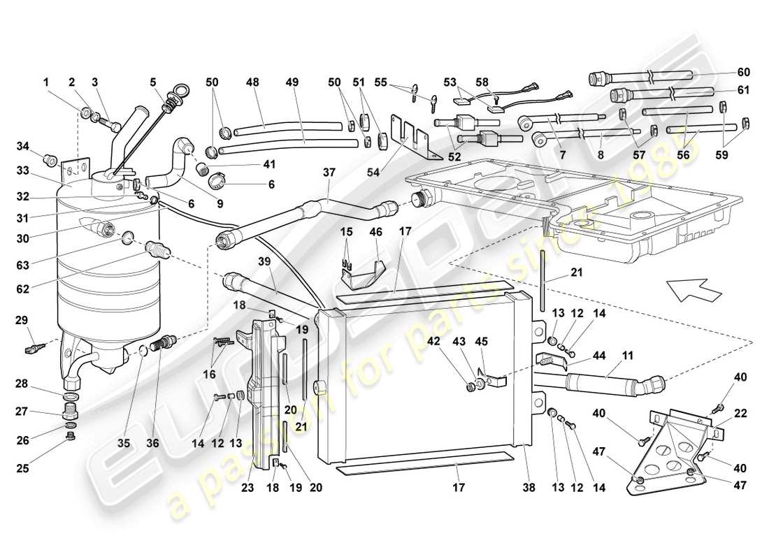 a part diagram from the Lamborghini LP640 Coupe (2007) parts catalogue