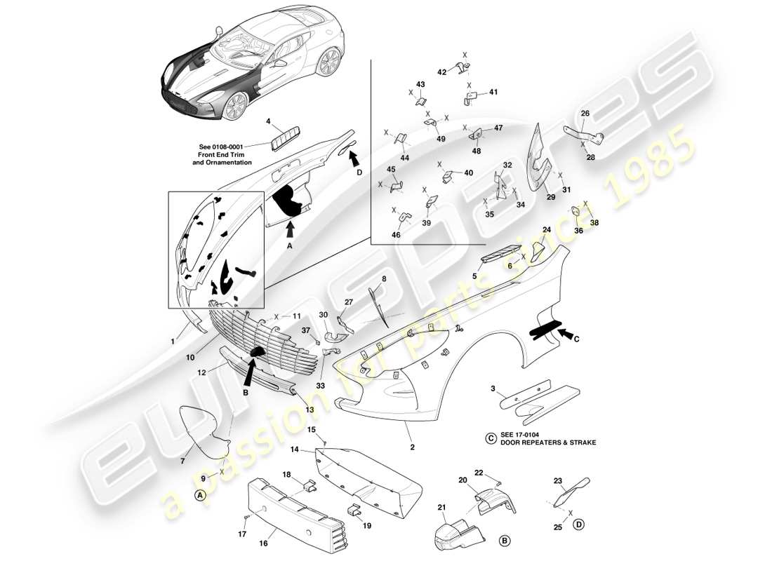 part diagram containing part number dbya02002-m