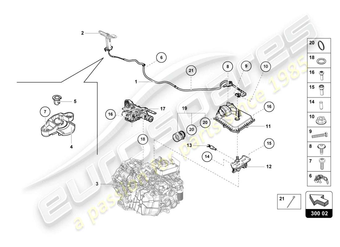 lamborghini 2024 (tecnica) release lever part diagram