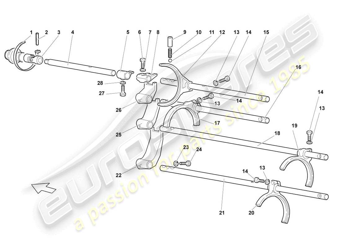 a part diagram from the lamborghini lp640 coupe (2007) parts catalogue