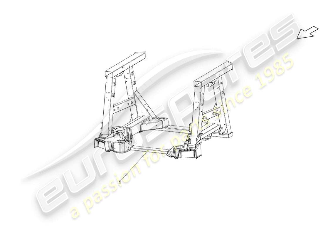 lamborghini gallardo spyder (2008) frame rear part diagram