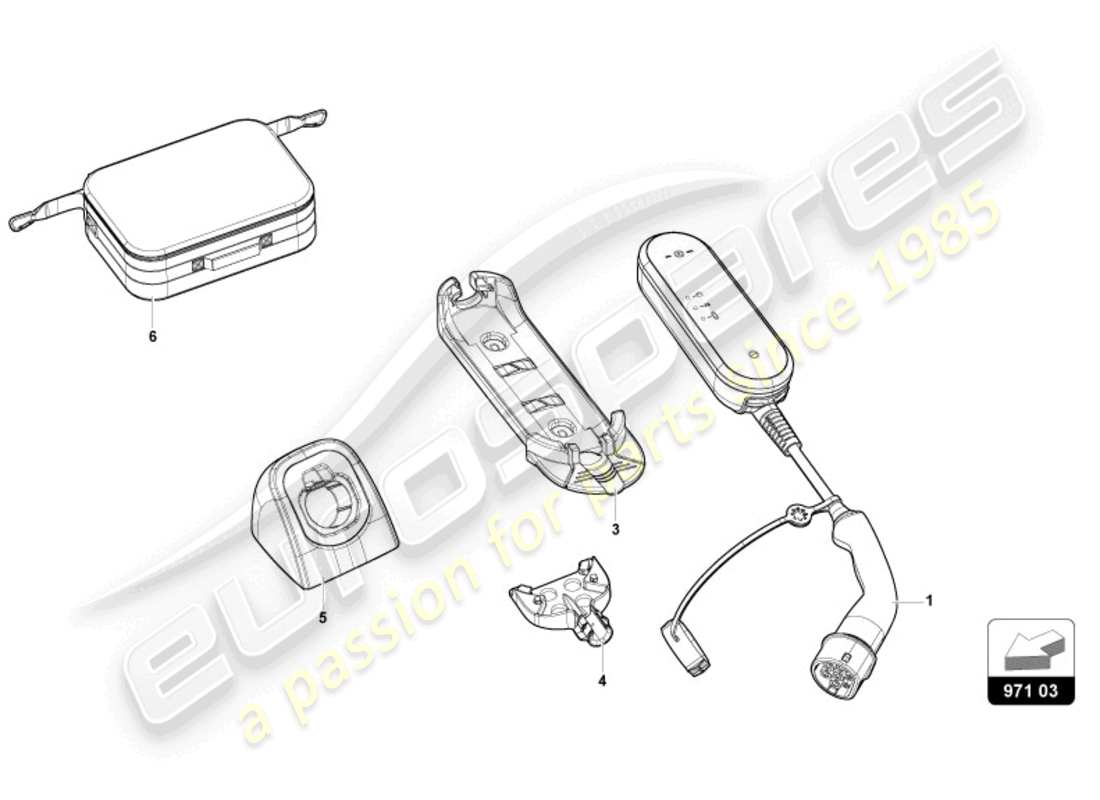 lamborghini revuelto coupe (2024) charging cable parts diagram