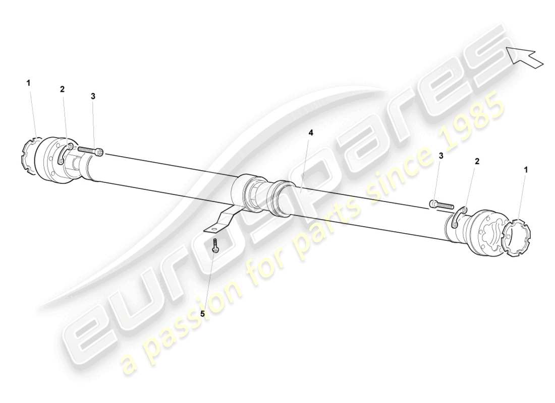 lamborghini gallardo spyder (2008) cardan shaft part diagram