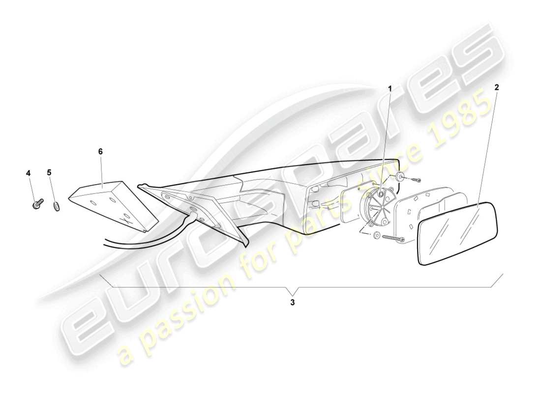 lamborghini reventon exterior mirror parts diagram