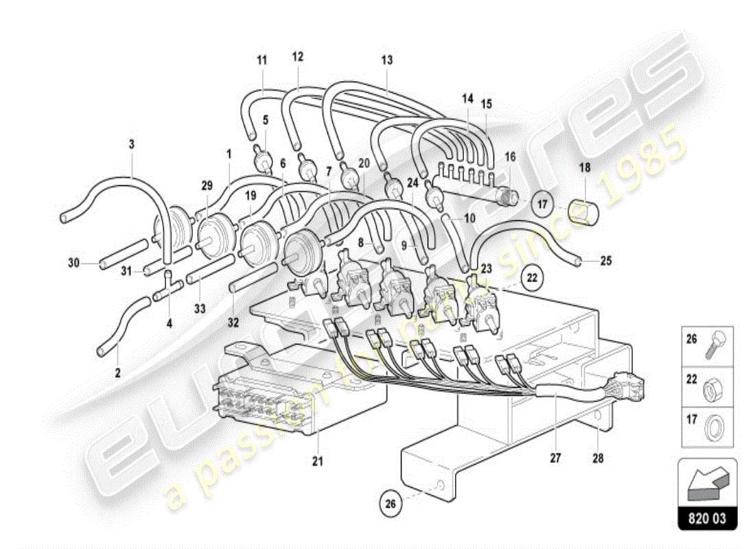lamborghini diablo vt (1998) air conditioning parts diagram