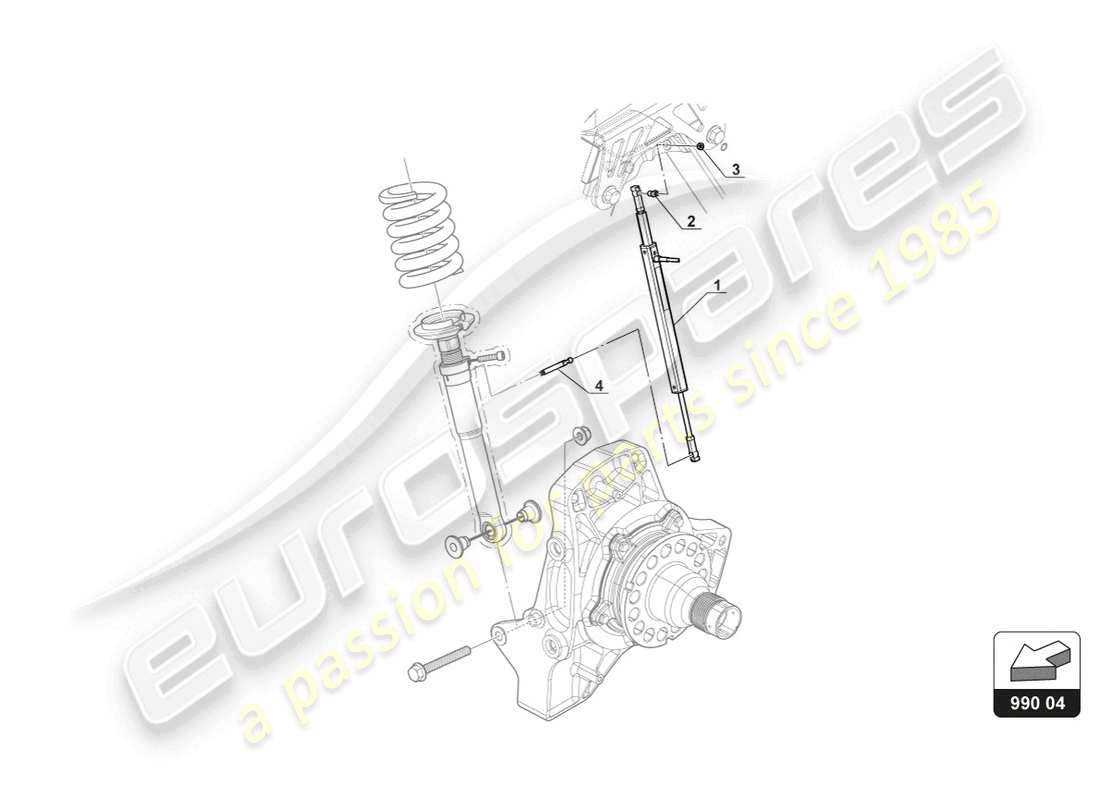 lamborghini 2018 (gt3 evo) rear damper potentiometer part diagram