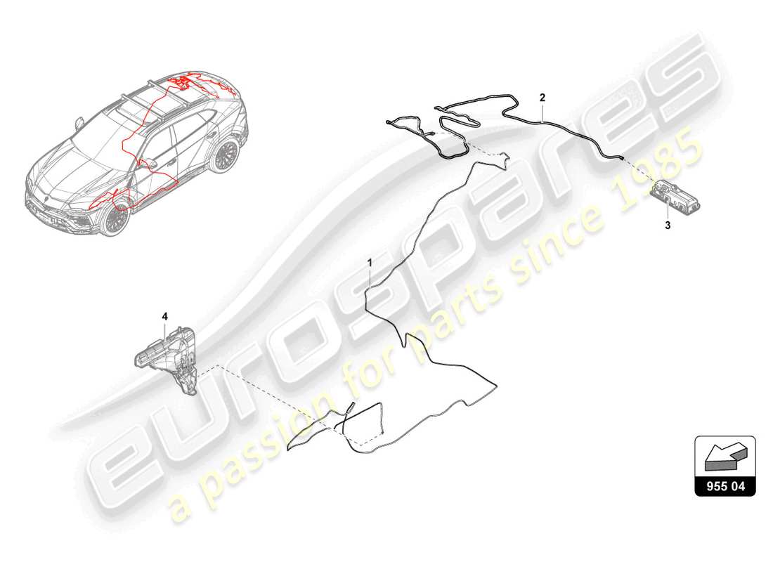 lamborghini urus (2022) pipe line for head light cleaning system rear part diagram