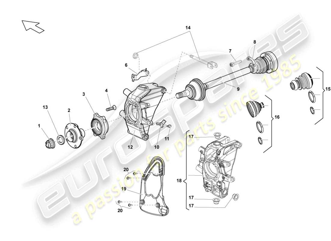 lamborghini lp550-2 coupe (2011) drive shaft rear part diagram