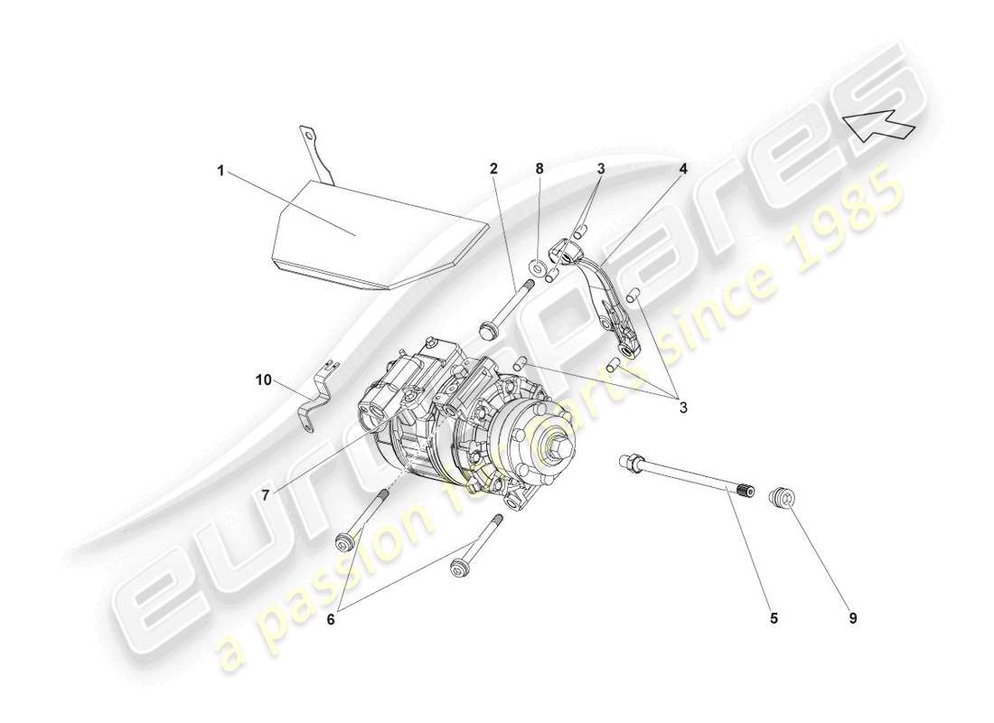 lamborghini lp570-4 spyder performante (2012) a/c compressor parts diagram