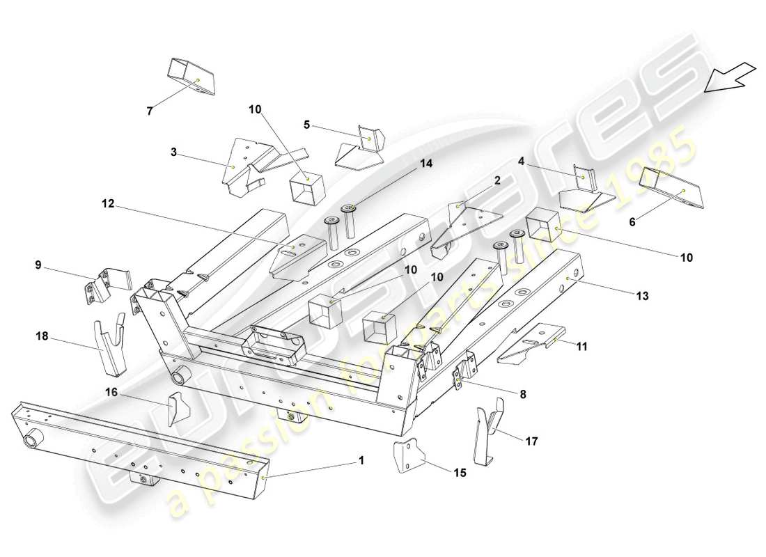 lamborghini lp570-4 spyder performante (2012) bodywork front part lower part diagram