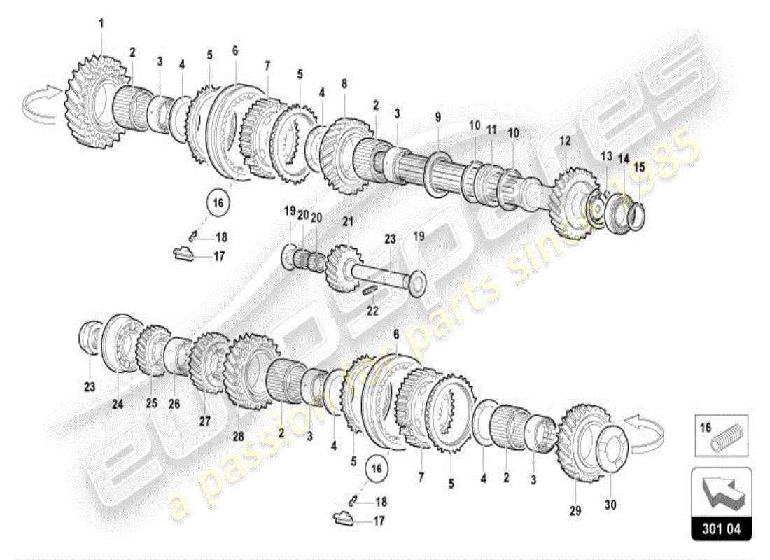 lamborghini diablo vt (1996) cardan shaft parts diagram