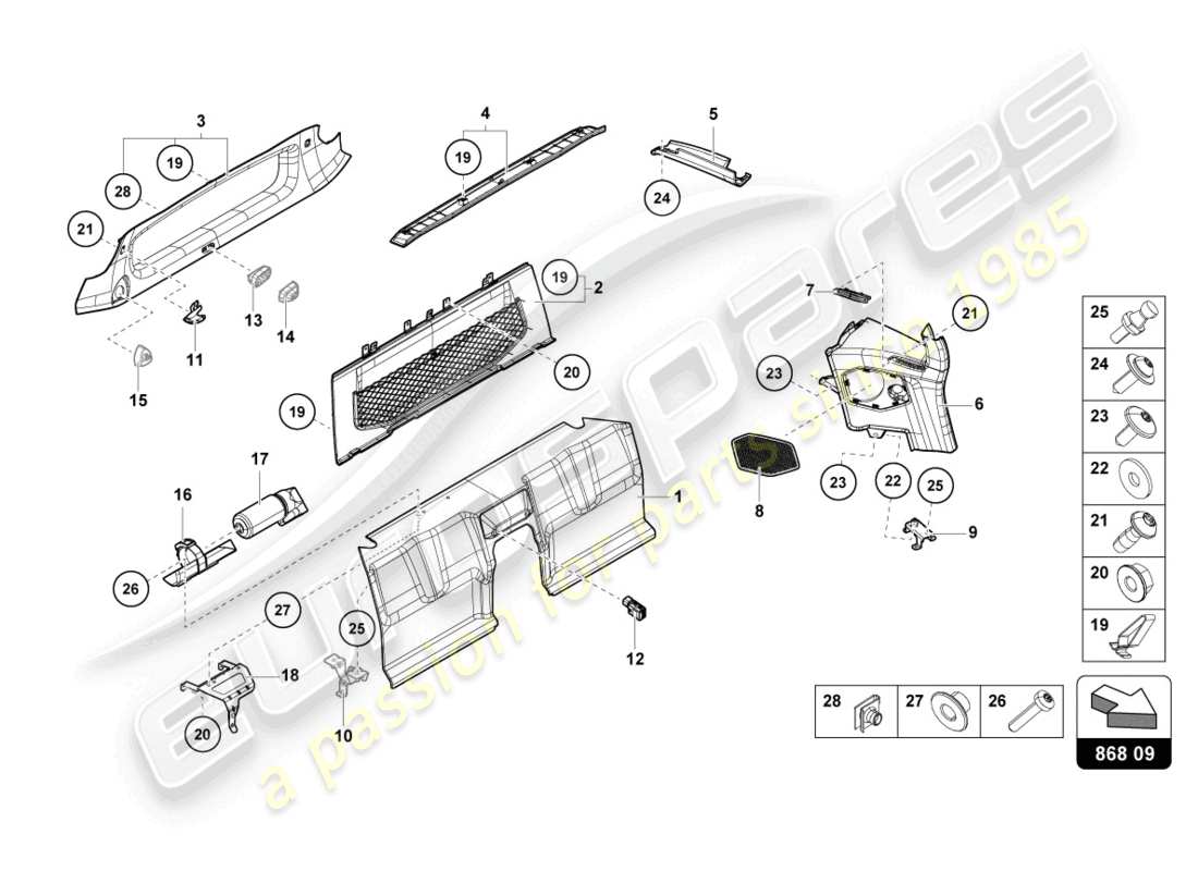 lamborghini 2022 (sto) rear compartment area part diagram