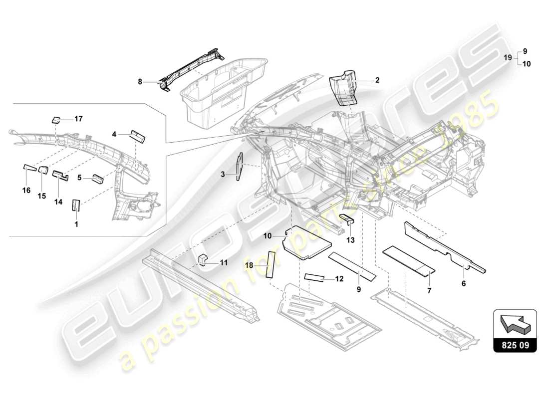 lamborghini 2022 (sto) damping part diagram