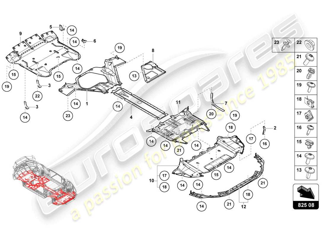 lamborghini 2022 (sto) trim panel for frame lower section part diagram