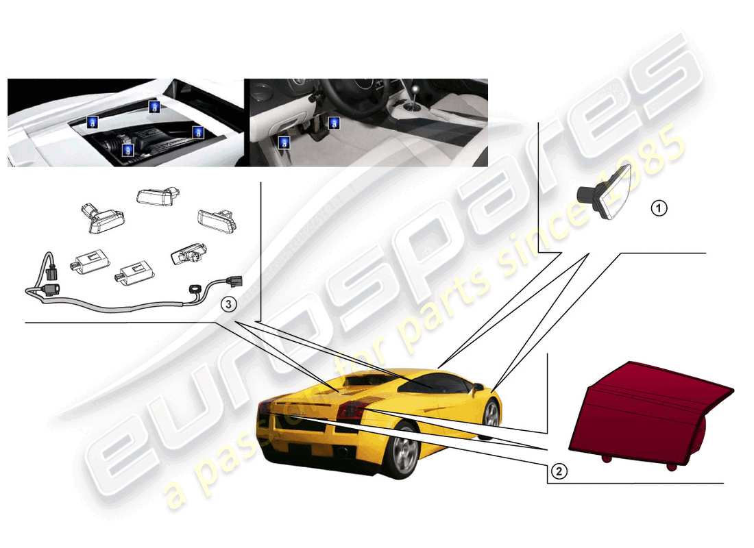 lamborghini blancpain sts (accessories) lighting parts diagram