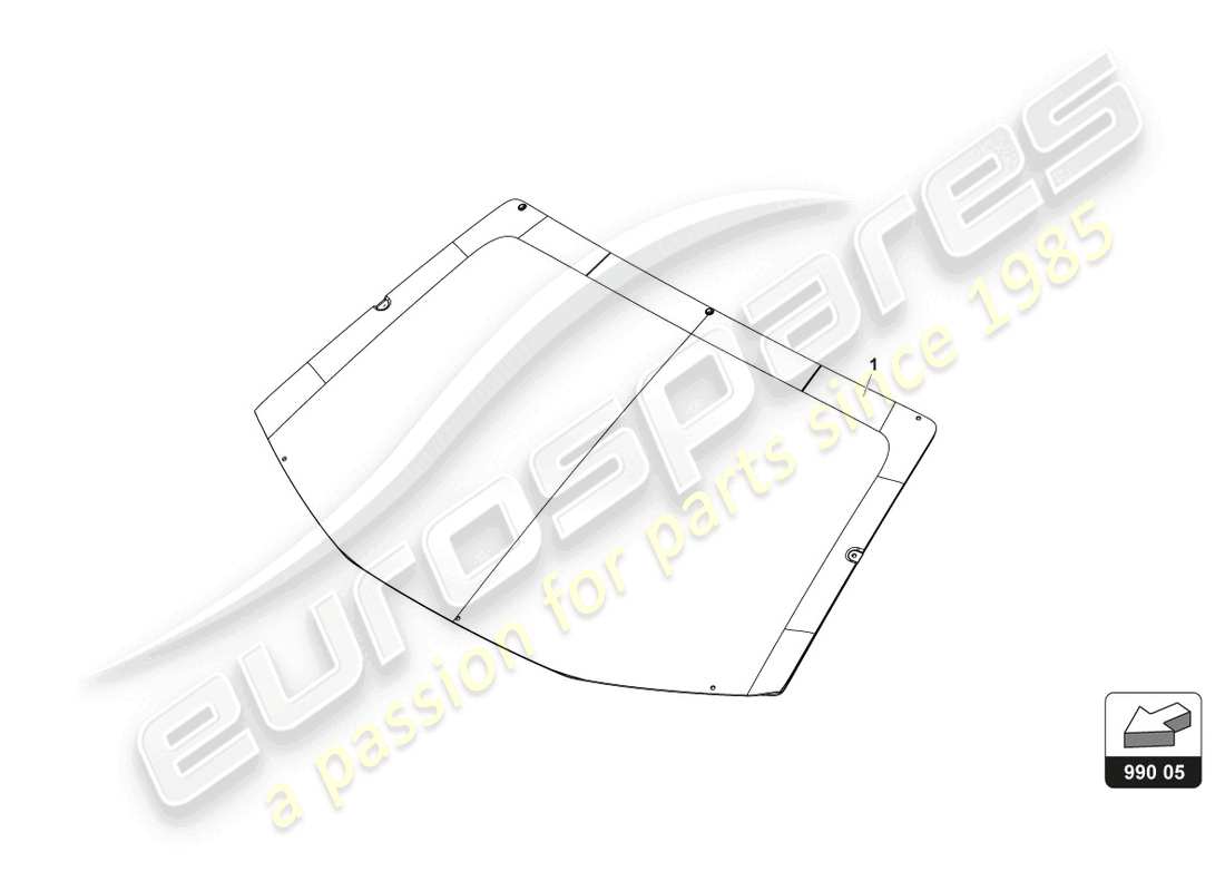 lamborghini 2018 (gt3 evo) warm windscreen part diagram