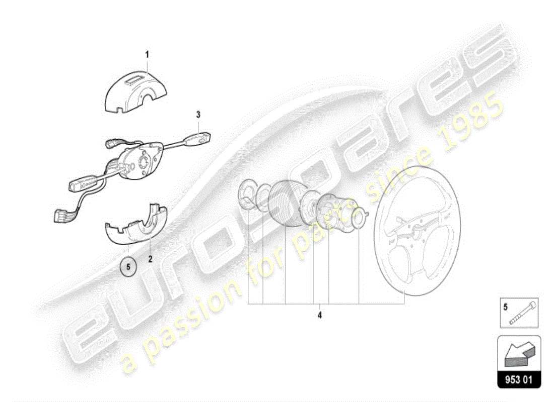 lamborghini diablo vt (1997) rack and pinion steering parts diagram
