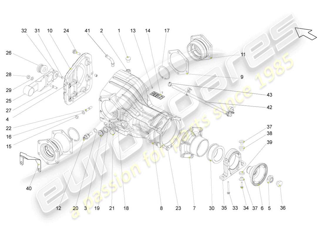 lamborghini gallardo coupe (2007) front axle differential part diagram