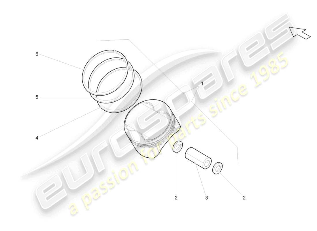 lamborghini gallardo spyder (2008) piston part diagram