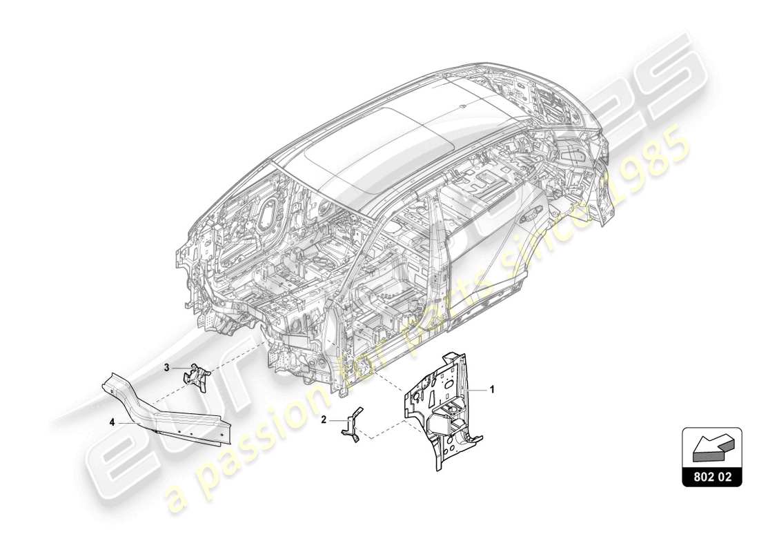 lamborghini urus (2019) sectional parts for the side section parts diagram