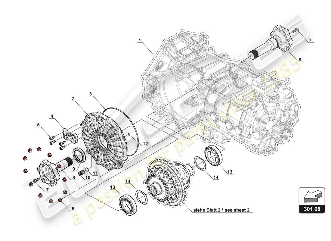 lamborghini 2018 (gt3 evo) slip differential part diagram